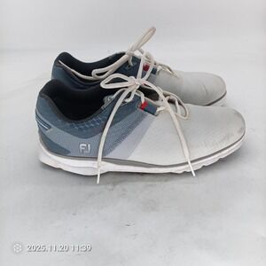 FootJoy Pro SL Golf Shoes Mens Size 10 White Blue Spikeless Waterproof s8